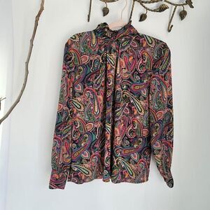 Vintage la chine classic by Belinda Wang paisley blouse